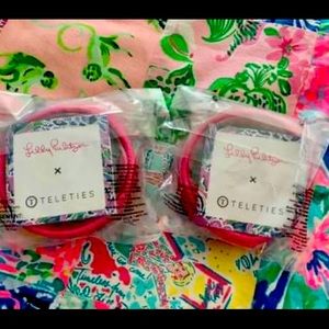 Lilly Pulitzer x Teleties hair bands and travel case - NWT!